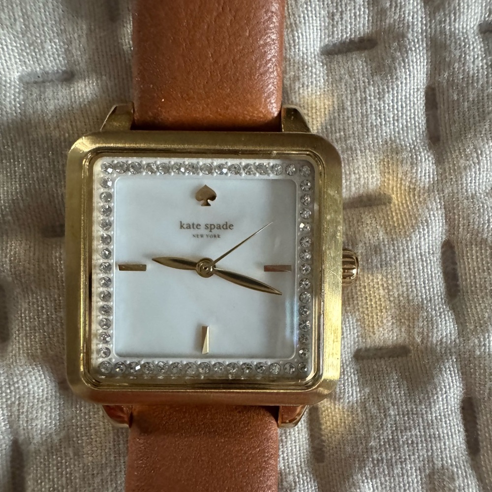 Kate Spade Gold and Brown Square Watch